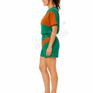 Nueva Llegada Conjuntos de Camisetas y Shorts para Mujer, Disponibles en Grandes Cantidades para la Venta, Conjunto de 2 Piezas de Algodón para Mujer - Product Image 5