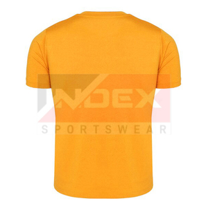 เสื้อยืดแขนสั้นผู้ชายสีส้ม คอโอ ทรงปกติ ผ้าฝ้ายเจอร์ซีย์ ระบายอากาศได้ดี ชุดกีฬาลำลอง โลโก้ด้านหน้า - Product Image 6