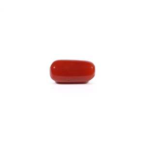 Natural Red Coral Oval Cabochon Loose Gemstone 3.76 Carat Certified Wholesale - Product Image 2