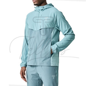 Chaqueta cortavientos al por mayor con capucha, chaquetas de verano ligeras de nailon, pantalones cortos y pantalones largos, chándal cortavientos de nailon para hombre - Product Image 5