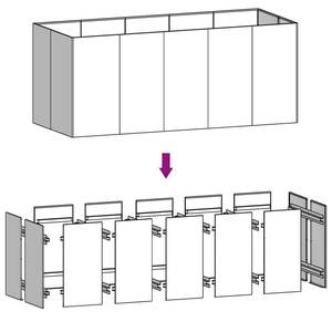 Jardinera Elevada de Acero Corten Oxidado, 78.7 x 31.5 x 31.5 Pulgadas, Macetas y Jardineras - Product Image 6