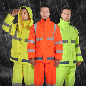 Combinaison de pluie réfléchissante imperméable de sécurité, haute visibilité, résistante à l'usure, ensemble de vêtements de travail industriels, uniforme de protection durable - Product Image 6