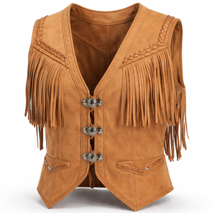 Chalecos de Cuero Tejido con Flecos al por Mayor para Mujer - Diseños Ecológicos y Transpirables Personalizados Directamente del Fabricante - Product Image 4
