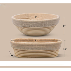 Handwoven Rattan Proofing <b>Basket</b> Natural Dough Rising <b>Basket</b> for <b>Bread</b> Making Wholesale Supplier - Product Image 2