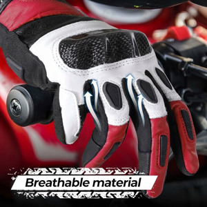 Gants de moto professionnels en fibre de carbone pour hommes, équipement de course protecteur à doigts entiers - Product Image 5