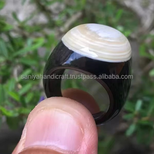 แหวนควายธรรมชาติทำจากเขาควายเป็นชิ้นใหญ่เป็นของขวัญสำหรับเขาวงแหวนโบโฮของเธอ - Product Image 5