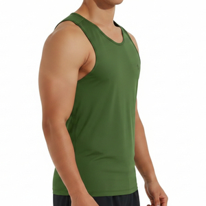 High Quality Tank Top Custom Men's Plus Size Cotton Tank Tops Knitted Sweat <b>Vest</b> Summer Casual <b>Stringer</b> Tank Top for Men - Product Image 2