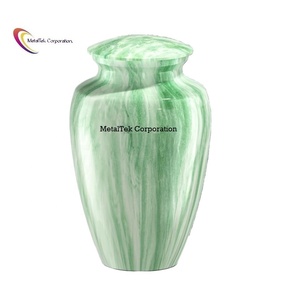 Funeral Decorative Large Cremation Urns <b>Keepsake</b> <b>for</b> <b>Ashes</b> Solid Alloy Metal Marble Finish Wholesale Burial Decorative Urns Vase - Product Image 1