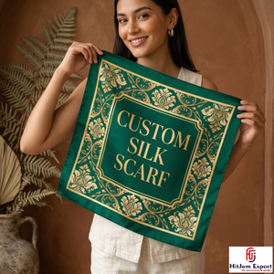 Pañuelo Hijab Cuadrado de Lujo con Estampado Personalizado, Sensación de Seda, Envoltura de Cabeza de Moda, Fabricante Textil OEM ODM Personalizado - Product Image 3