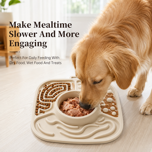 3-in-1 Dog Slow <strong>Feeder</strong> Bowl with Lick Mat and Suction Base Silicone Pet Bowl for Dry <strong>Food</strong> <strong>Wet</strong> <strong>Food</strong> and Treats Interactive <strong>Feeder</strong> - Product Image 4