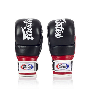 Fairtex ONE Championship MMA Gloves Heavy Duty Grappling <b>Open</b> Finger Mitts Leather Training Sparring Gear - Product Image 1