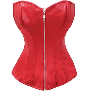 Corsés Bustier para Mujer, Tops Corsé de Cuero Sintético PU, Corsé con Cordones Sobre el Busto, Corsé Gótico Moldeador de Cintura, Servicio OEM - Product Image 2