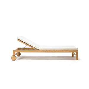 Chaise longue en teck massif de qualité supérieure, mobilier d'extérieur pour hôtel de luxe, resort, villa, bord de piscine, jardin, usage commercial - Product Image 6