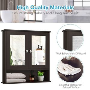 Brown Bathroom Cabinet with Mirror Furniture for Your Space - Product Image 6