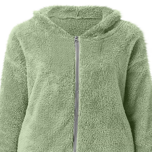 Wholesale <b>Sherpa</b> Fleece <b>Hoodies</b> Men Women Thick Warm Winter Soft Plush Hooded Sweatshirt Custom Casual Outdoor Apparel Suppliers - Product Image 4