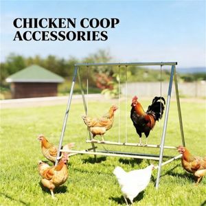 Accessoires en argent pour poulailler, cage pour animaux de ferme - Product Image 4