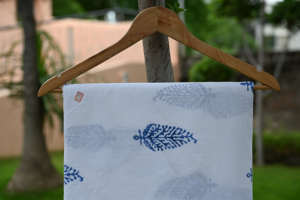 Tela de algodón con estampado de Mughal de bloque de mano de estilo étnico, ligera para trajes a medida, bolsas, cortinas, cubiertas de coche para niños y niñas - Product Image 6