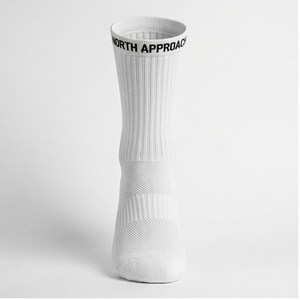 North Approach Crew <b>Socks</b> White <b>Breathable</b> Running <b>Socks</b> for Adults - Product Image 1