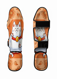 Protège-tibias en cuir sur mesure, robustes, pour Muay Thai, Kickboxing, protection des jambes, couvre-pieds pour entraînement MMA et Boxe - Product Image 6