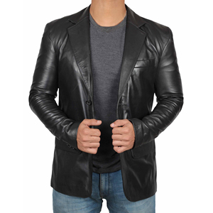 Custom <b>Leather</b> <b>Blazer</b> <b>Jacket</b> Men's Fashion <b>Jacket</b> 2026 Casual Men <b>Leather</b> <b>Jacket</b> Slim Fit Stylish And Handsome Men's Clothing - Product Image 1