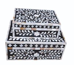 Caja de Joyería de Nácar del Fabricante – Organizador Rectangular de Lujo con Incrustaciones de Concha al por Mayor | Caja Decorativa | Caja Hecha a Mano - Product Image 3