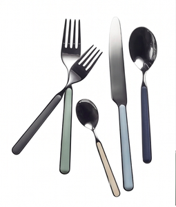 Minimalist Metal Flatware Set With Mirror Polished <b>Stainless</b> <b>Steel</b> <b>Cutlery</b> For Catering And Wedding Use - Product Image 1