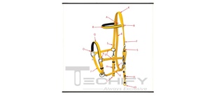 Harnais et bride pour cheval faits à la main, équipement d'équitation durable, accessoires pour chevaux - Product Image 2