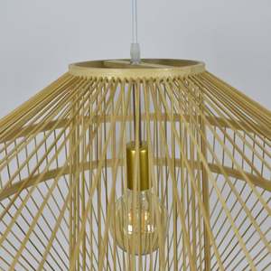 Abat-jour en bambou et rotin, best-seller, lampe suspendue naturelle tressée pour la décoration d'hôtels et de centres de villégiature - Product Image 3