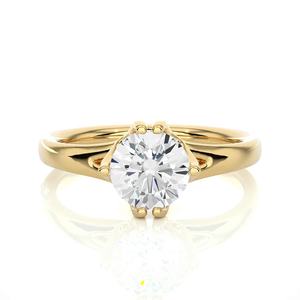 Indian Manufacturer's Handmade Adjustable <b>Pure</b> Gold Ring with Real Diamond Amazing Design for Weddings - Product Image 1