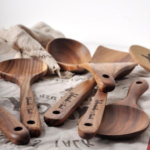 Juego de Utensilios de Cocina de Madera de Teca Hechos a Mano, 7 Piezas, Ecológicos - Product Image 3