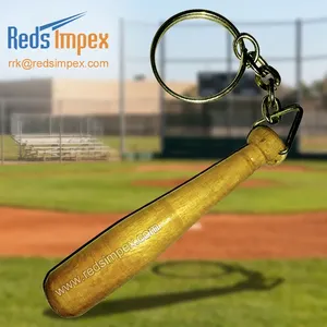 Llavero de Madera Personalizado con Forma de Bate de Béisbol, Llavero de Madera Dura Resistente, Logotipo Personalizado, Recuerdo Deportivo - Product Image 1