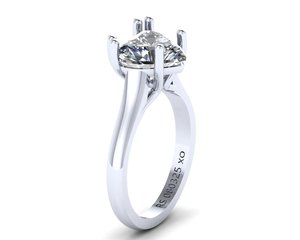 Luxury gold silver ladies <b>ring</b> yellow white rose style moissanite cvd colour stone <b>cz</b> vvs2 d heart 3.24 cts vs1 charm - Product Image 2