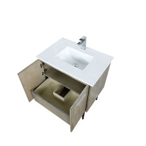 Mobile da bagno rustico in acacia con piano da 30 pollici L X 20 Pollici Set rubinetto cromato con piano in marmo coltivato D, 30 pollici. L X 20 Pollici D - Product Image 5