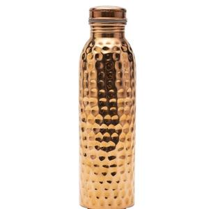 Juego de botellas de agua de cobre con tapa roscada, acabado martillado, portátil, estilo tradicional chino, con tapas - Product Image 2