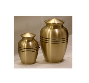Executive Brass Adult Cremation Memorial Funeral <b>Ash</b> Holder <b>Keepsake</b> Urn Featuring Decorative Threaded Closure Style - Product Image 2