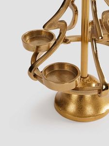 Luxury Gold Christmas <b>Tree</b> Candle <b>Stand</b> with Glass Tealight Holder for Table Centerpiece Holiday Decoration - Product Image 3