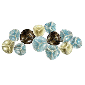 PENDENTIF DÉCORATIF MUR CRÉATIF FER FORGÉ LOTUS FEUILLE SUSPENSION MURALE DÉCORATION MURALE EN MÉTAL - Product Image 3