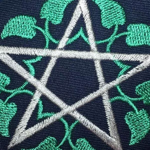 Écussons brodés personnalisés de qualité supérieure, motif feuille verte et étoile, légers, à coudre, fabriqués à la main, pour vêtements - Product Image 6