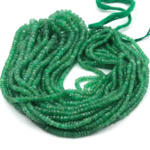 Cuentas redondas facetadas de esmeralda zambiana natural de alta calidad, hilo de cuentas de 16 pulgadas para la fabricación de joyas, esmeralda de nacimiento. - Product Image 2
