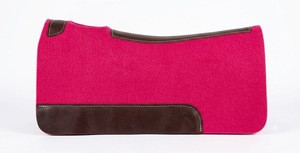 Premium Extra Soft Wool Smooth Contoured Saddle Pad Horse Riding Customize Dressage Jumping Equine Care <b>Cow</b> Leather Felt pad - Product Image 4