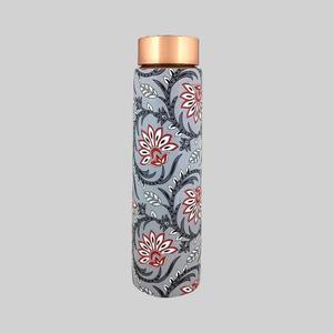 ชุดขวดน้ำทองแดงรักษ์โลก ลายดอกไม้ พกพาสะดวก พร้อมฝาปิด สำหรับใช้ในบ้าน - Product Image 2