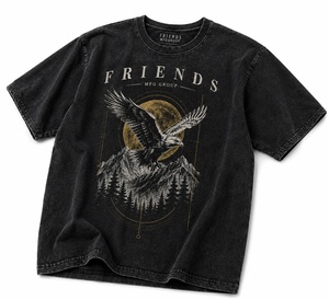 Custom Boxy Cropped Crew Neck Men's T-Shirt 100% Cotton <b>Knitted</b> Eco-Friendly Breathable Lightweight Regular Fit Custom Printing - Product Image 3