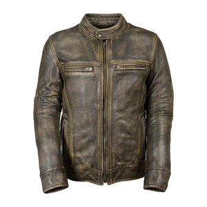 Luxury <b>Mens</b> <b>Leather</b> Bomber <b>Jacket</b> Premium Genuine <b>Leather</b> Modern Casual Everyday Outerwear Collection - Product Image 6