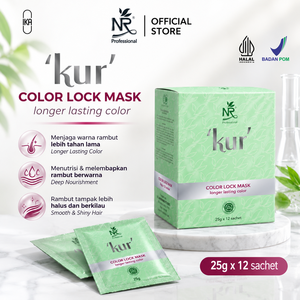 MASCARILLA CREMA Fijadora del Color NR KUR para el CUIDADO del CABELLO TEÑIDO con FÓRMULA REPARADORA DEL CABELLO 12X25G - Product Image 1