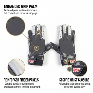 Youth Adult Football Gloves Custom Logo football receiver training gloves full finger Lightweight Breathable Sports Equipment - Product Image 4