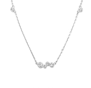 Collier chaîne à maillons avec pendentif en or massif 14 carats et diamants de laboratoire sertis en saphir, style classique, idéal pour la superposition - Product Image 2