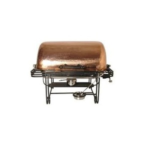 Elegante calentador de alimentos tipo buffet de acero inoxidable para gas/combustible con ventana de vidrio y tapa enrollable, ecológico, para uso comercial - Product Image 3