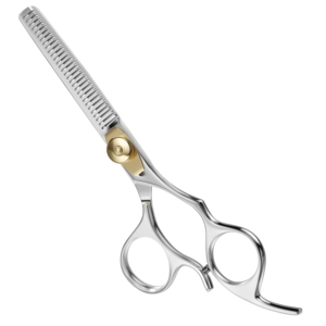 Tijeras profesionales Harbor Industry Gold Rivet para texturizar, con tensión ajustable, para peluquería, herramienta de corte de 6 pulgadas - Product Image 1