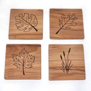 Ensemble de sous-verres en bois de style bohème, ronds, couleur personnalisée, écologiques, fournitures pour hôtels et restaurants, articles cadeaux - Product Image 3