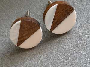Poignées de porte rondes en bois, design moderne artisanal, pour la décoration intérieure, la salle de bain, l'entrée, la table, la maison - Product Image 5